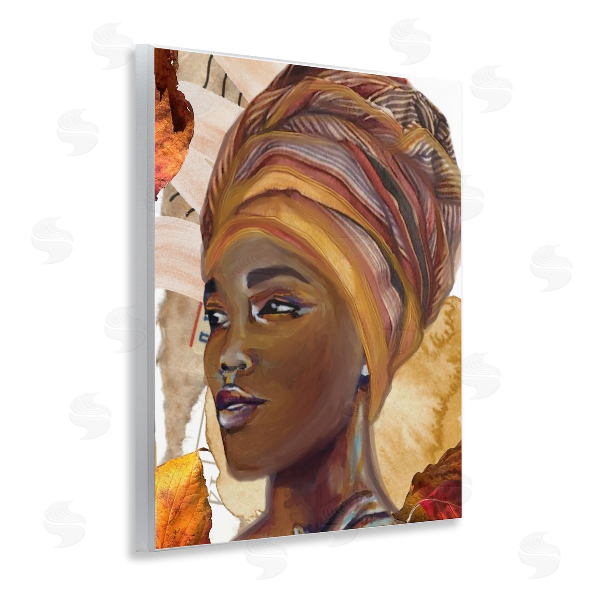 Jesse Keith Natural Tone Woman Portrait Wooden Wall Plaque Art Print