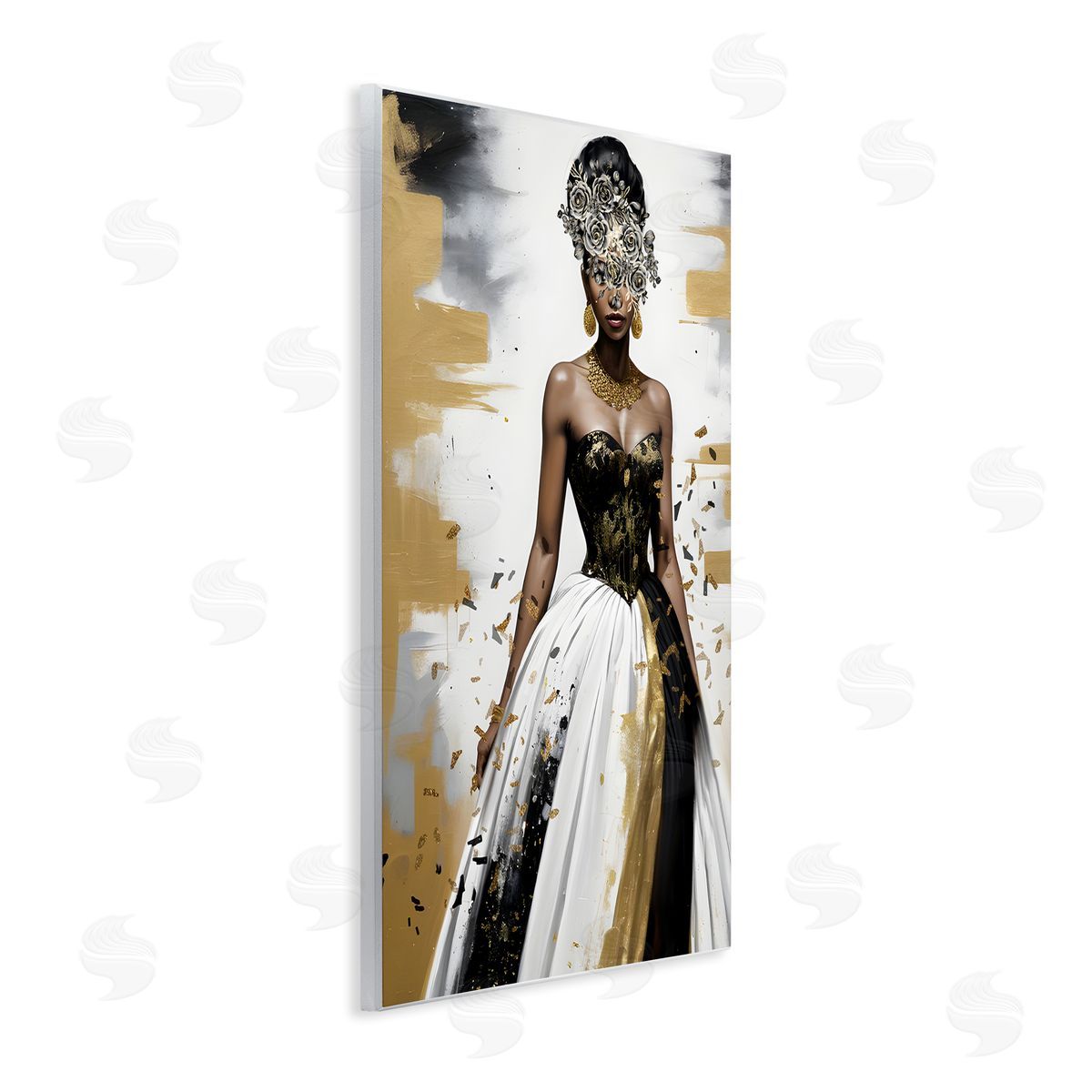Kim Allen Elegant Woman Beautiful Gown Wooden Wall Plaque Art Print