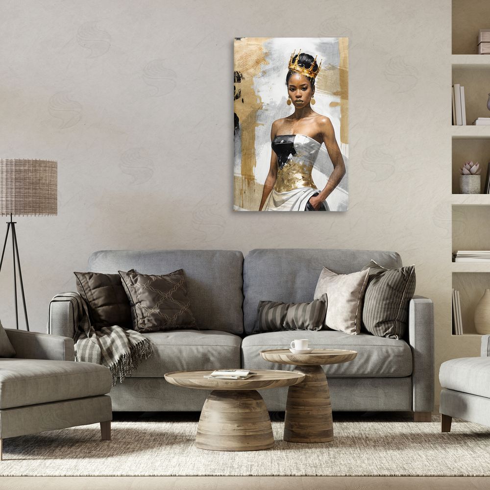 Kim Allen Glam Abstraction Woman Canvas Wall Art Print in Room