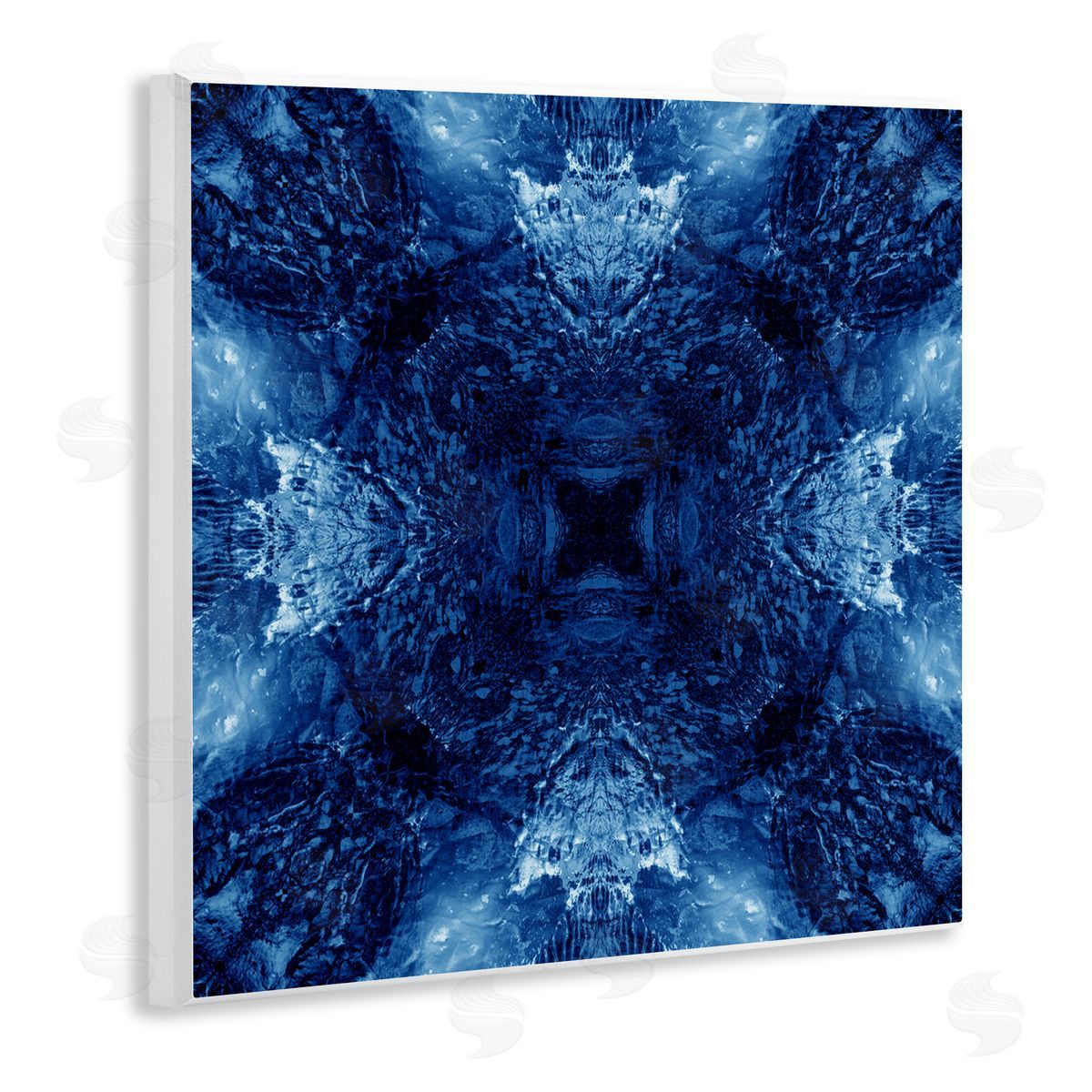 El Perkin Symmetrical Tie Dye Pattern Wooden Wall Plaque Art Print
