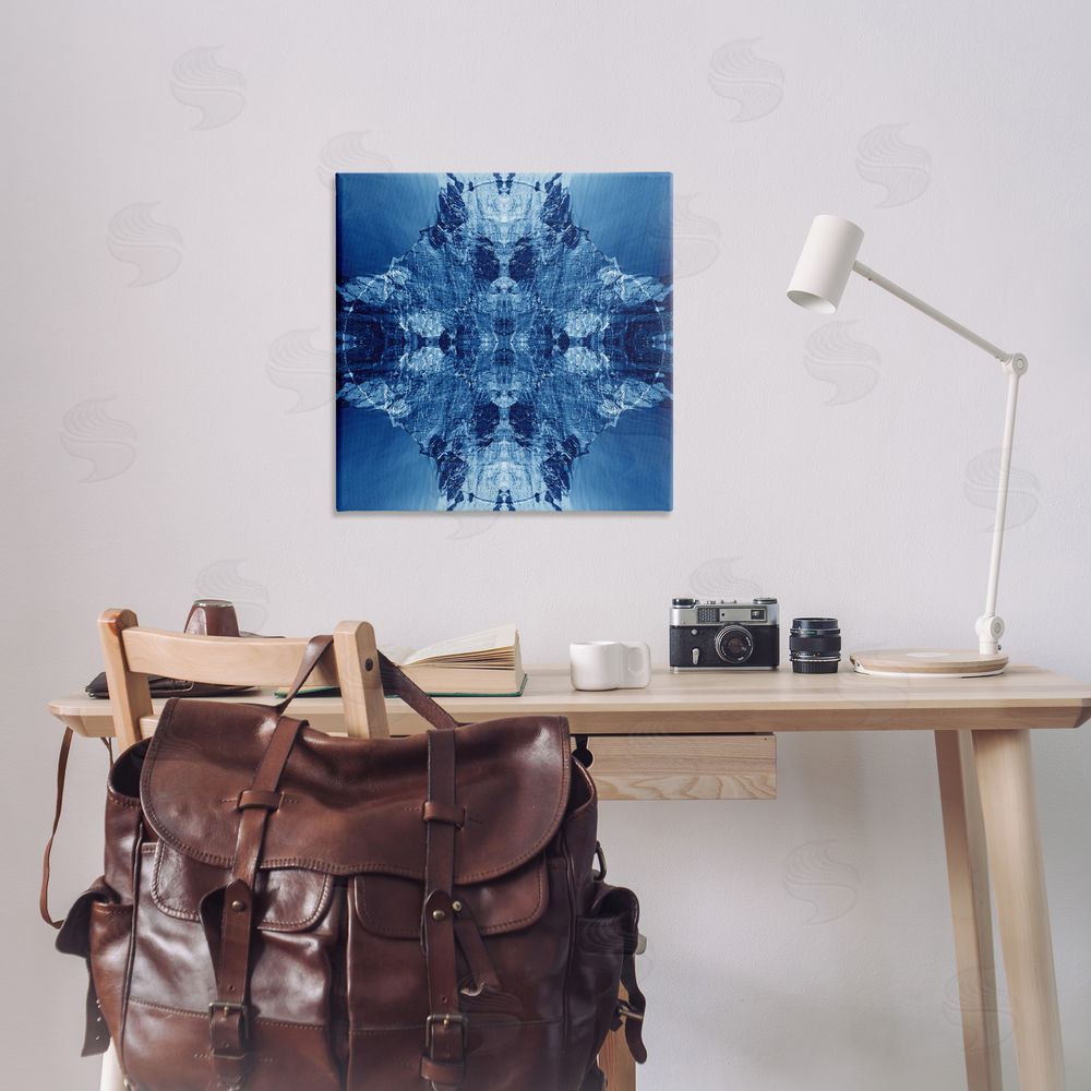 El Perkin Mirrored Symmetry Pattern Canvas Wall Art Print in Room
