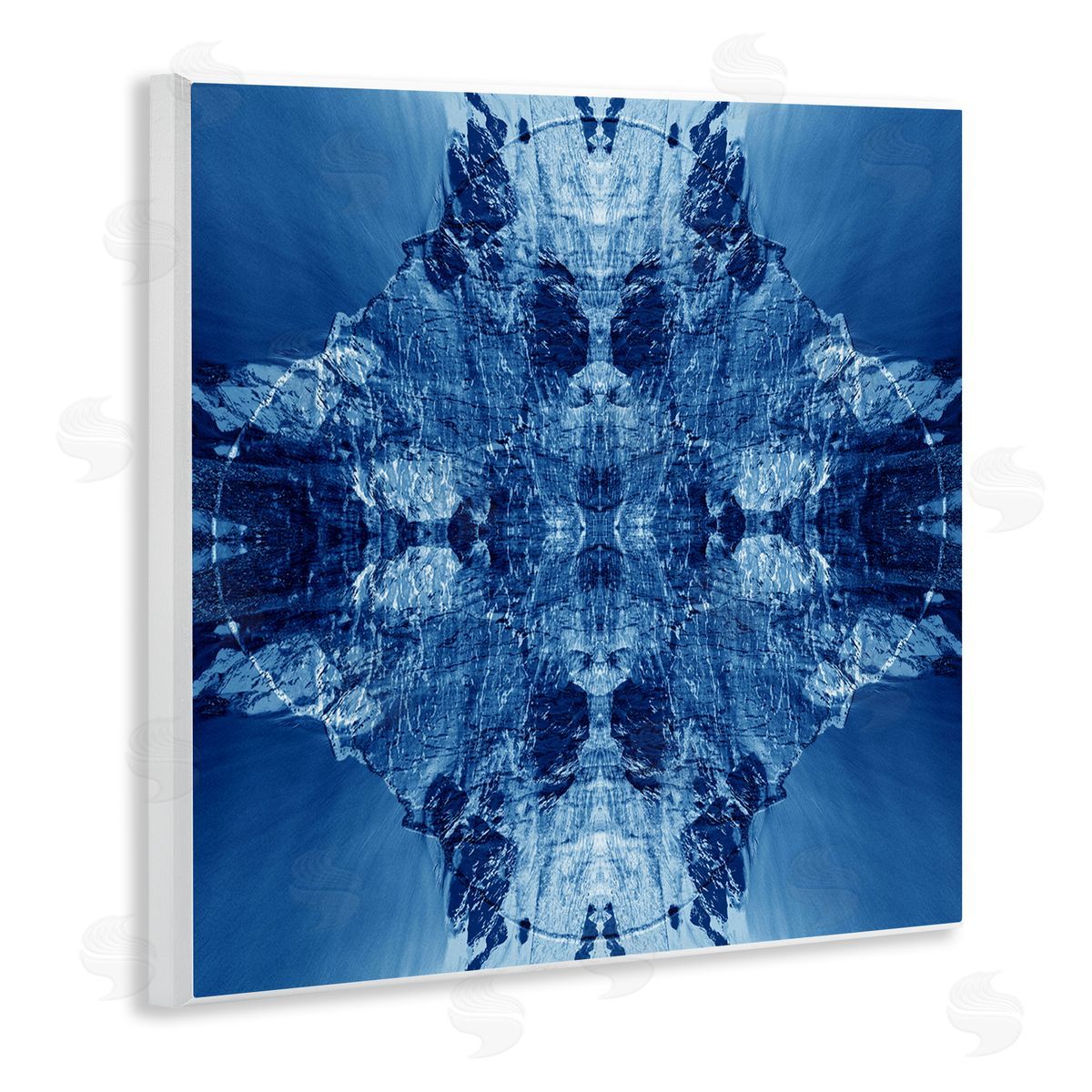 El Perkin Mirrored Symmetry Pattern Wooden Wall Plaque Art Print