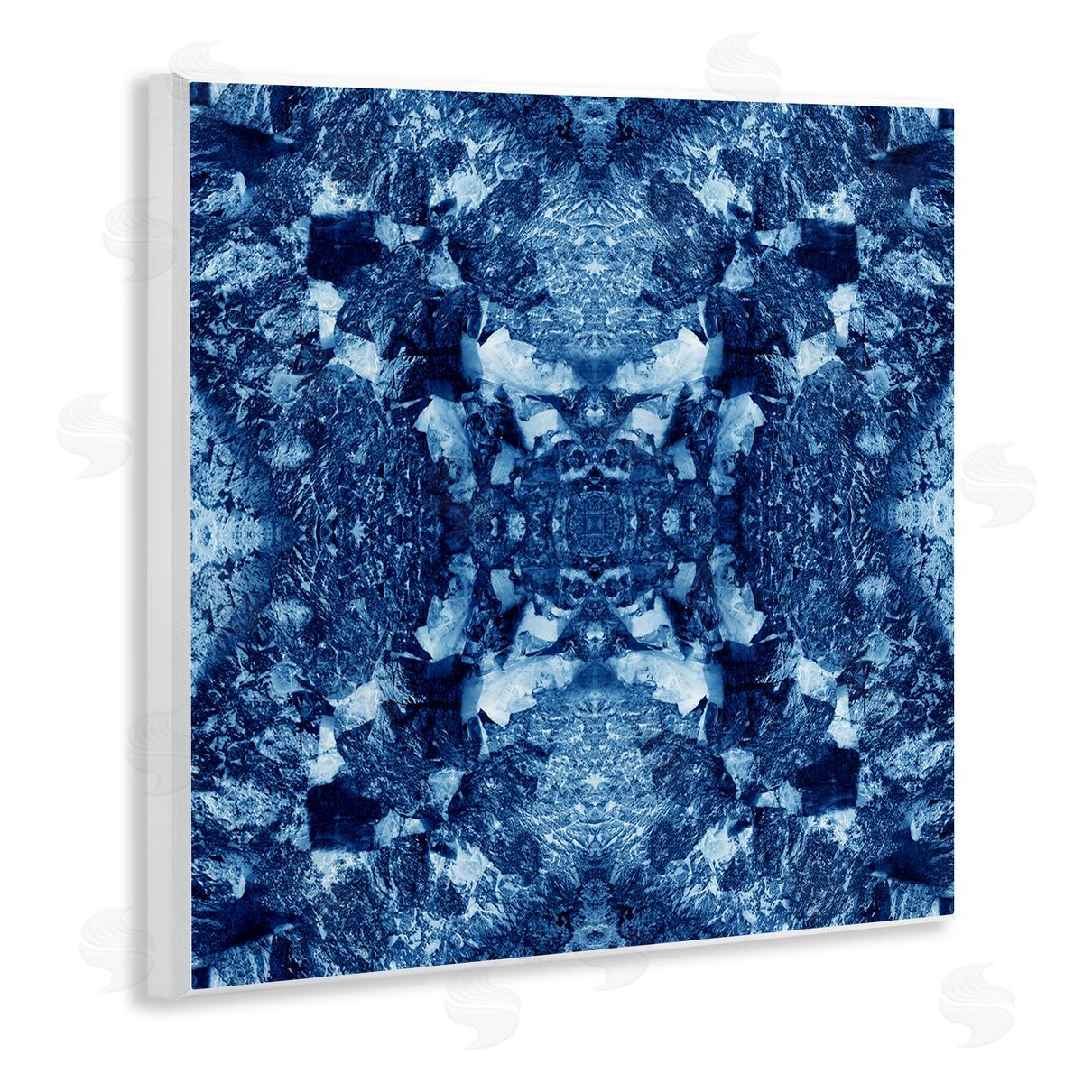 El Perkin Mosaic Tie Dye Pattern Wooden Wall Plaque Art Print