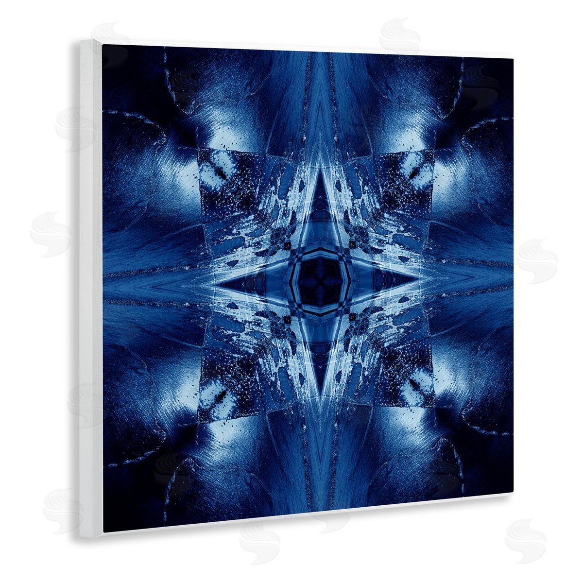 El Perkin Dark Mirrored Mosaic Wooden Wall Plaque Art Print