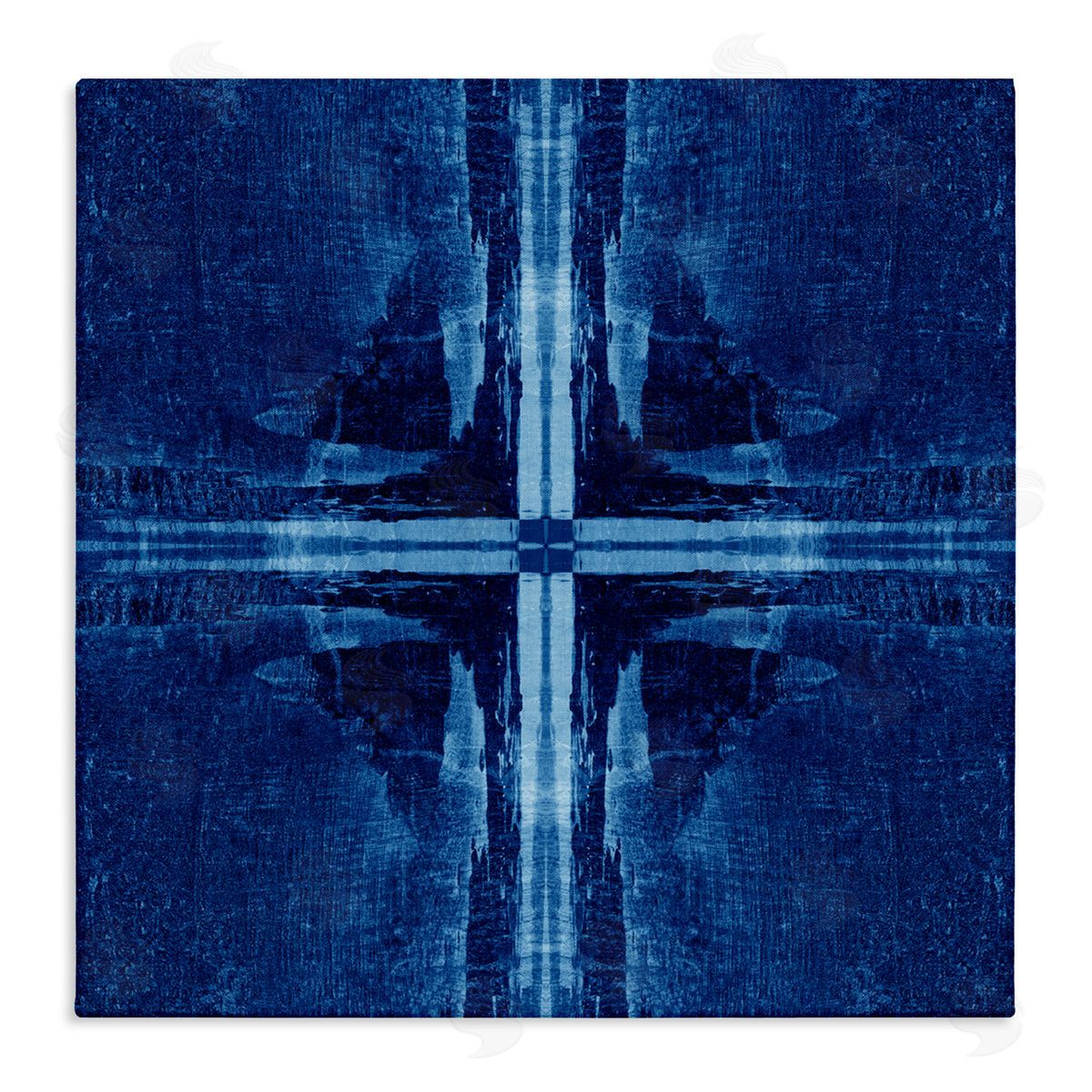 El Perkin Dark Geometric Quadrants Canvas Wall Art Print