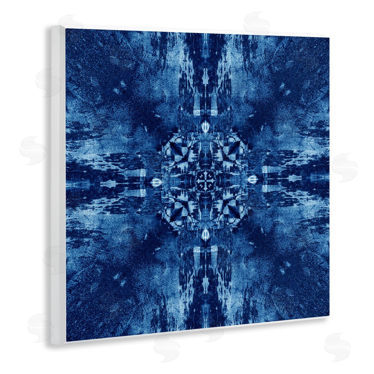 El Perkin Mosaic Tie Dye Motif Wooden Wall Plaque Art Print