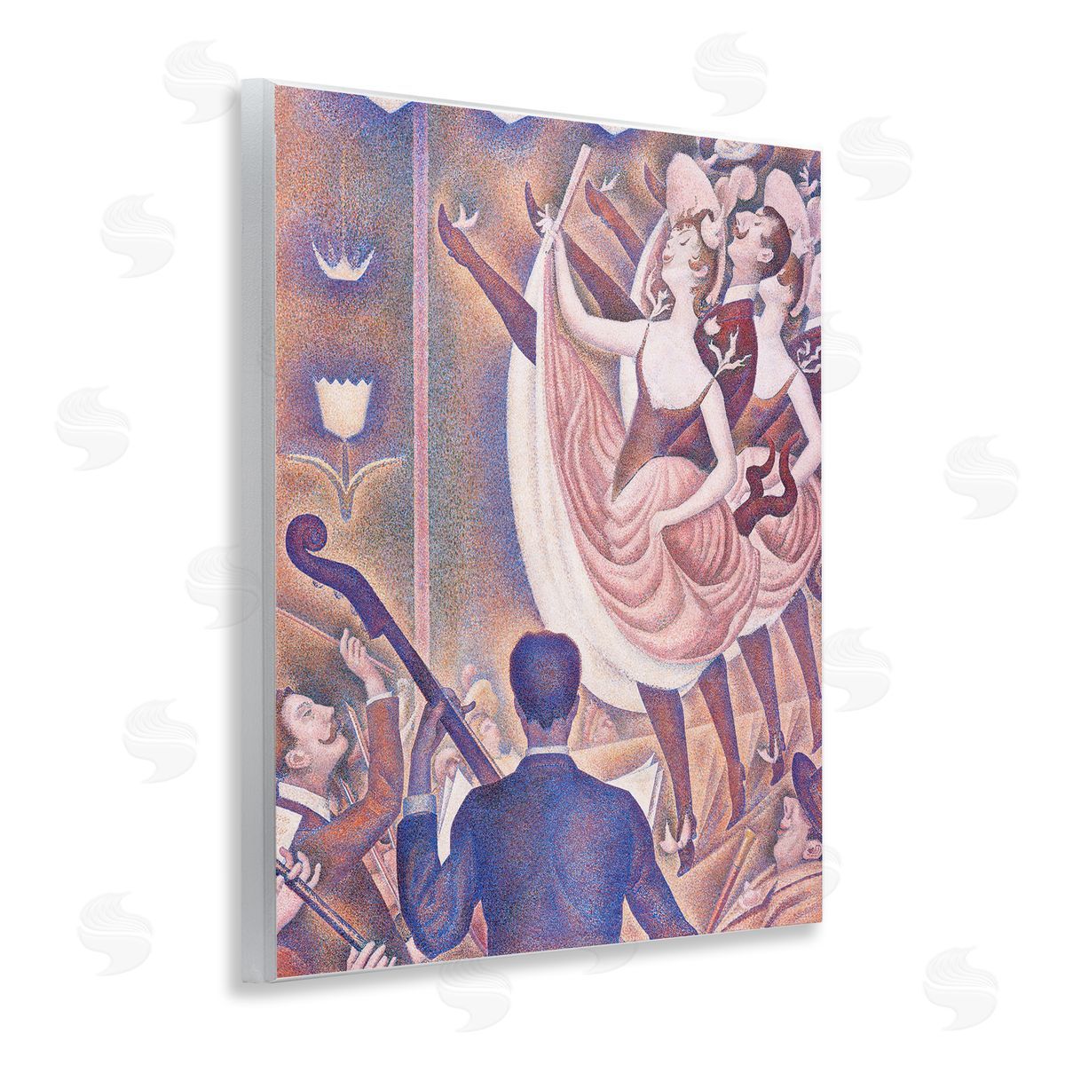 one1000paintings Classic Seurat Dancers Wooden Wall Plaque Art Print
