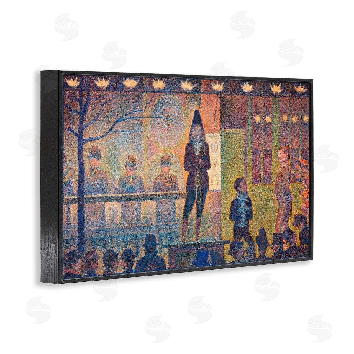 one1000paintings Classic Circus Sideshow Black Framed Giclee Wall Art Print