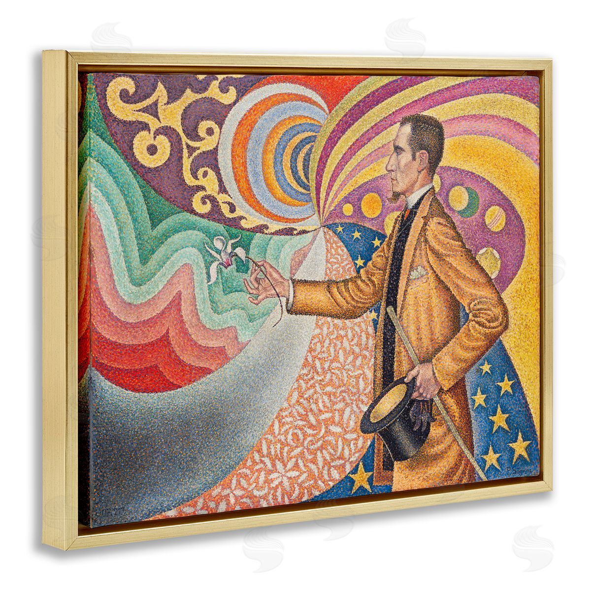 one1000paintings Classical Georges Signac Painting Gold Floating Frame Canvas Wall Art Print