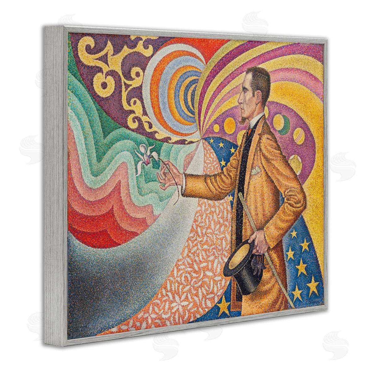 one1000paintings Classical Georges Signac Painting Gray Framed Giclee Wall Art Print