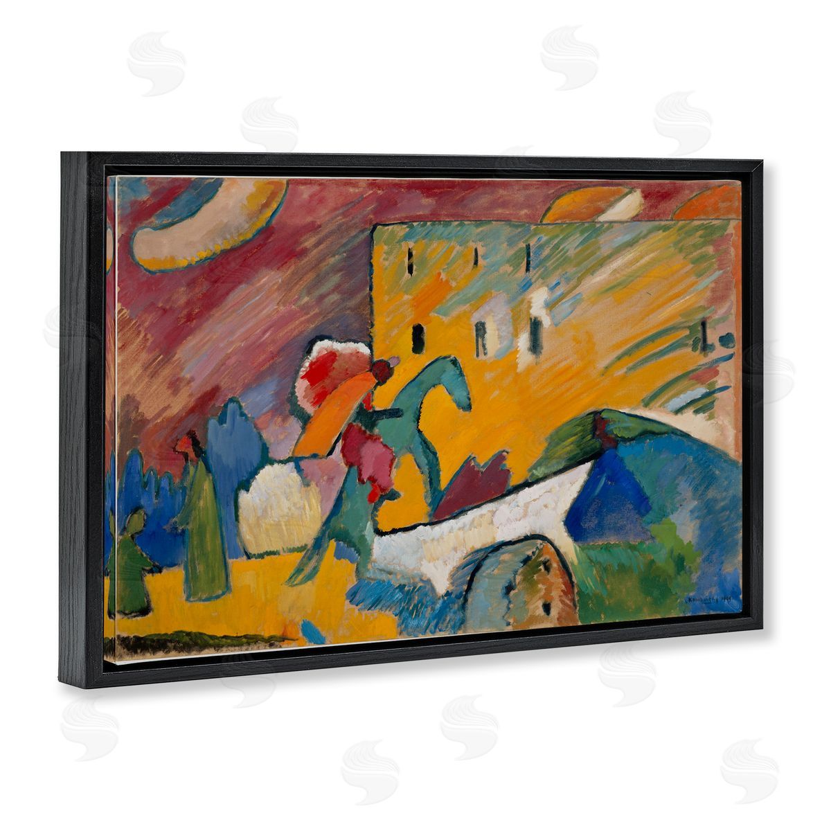 one1000paintings Kandinsky Improvisation Classic Black Floating Frame Canvas Wall Art Print