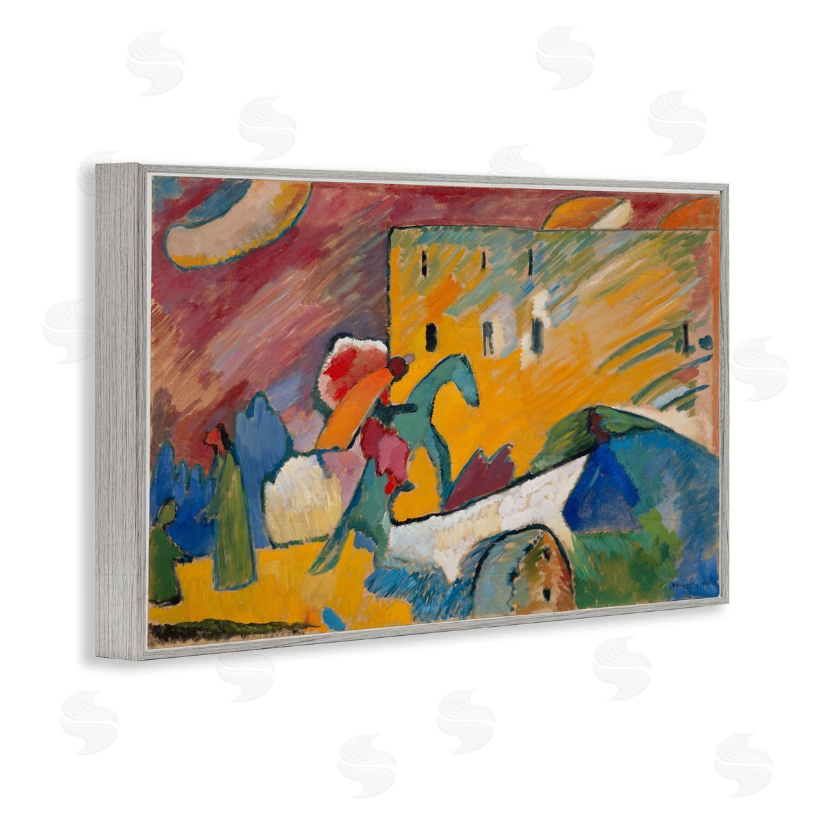 one1000paintings Kandinsky Improvisation Classic Gray Framed Giclee Wall Art Print