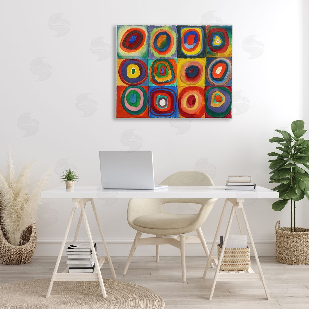 one1000paintings Kandinsky Classic Circles Canvas Wall Art Print in Room