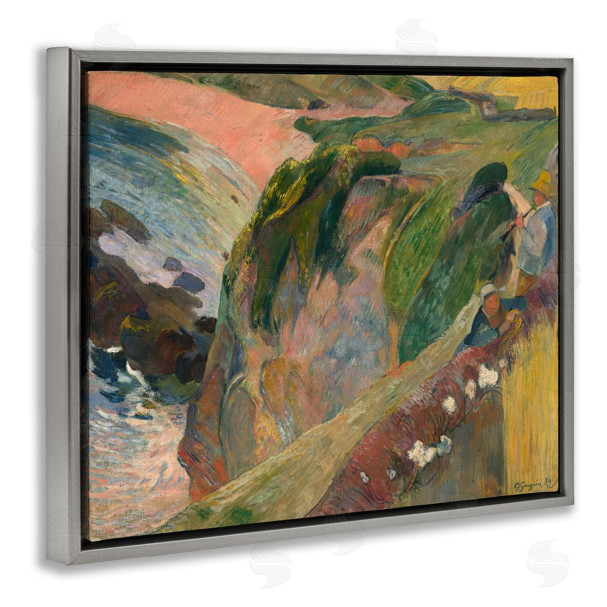 one1000paintings Classic Gauguin Above The Sea Gray Floating Frame Canvas Wall Art Print
