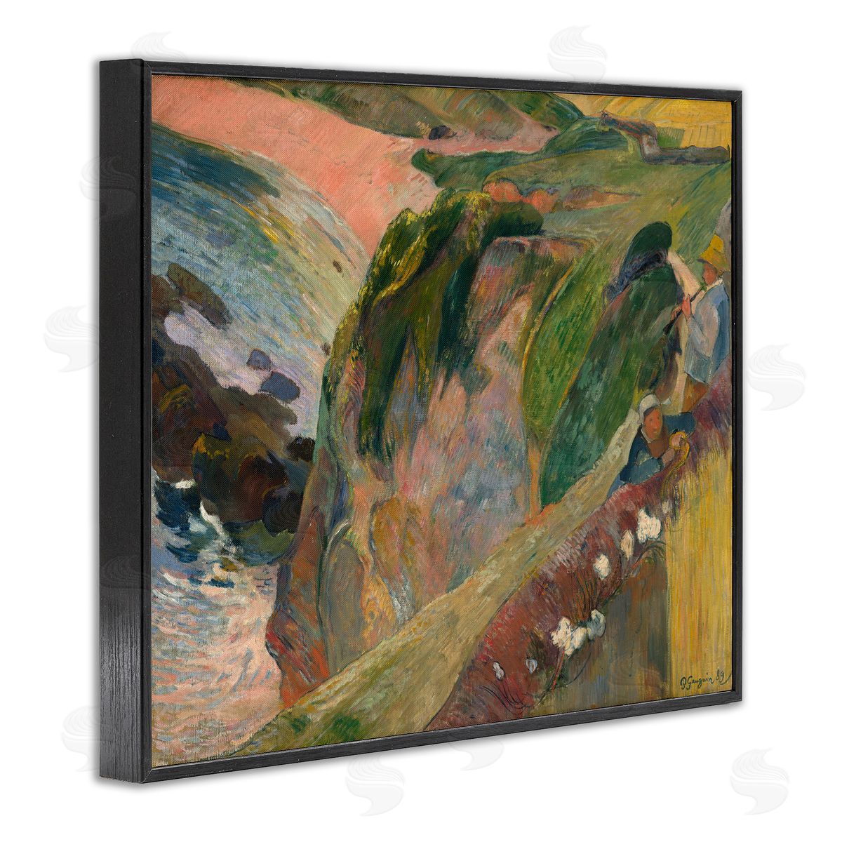 one1000paintings Classic Gauguin Above The Sea Black Framed Giclee Wall Art Print