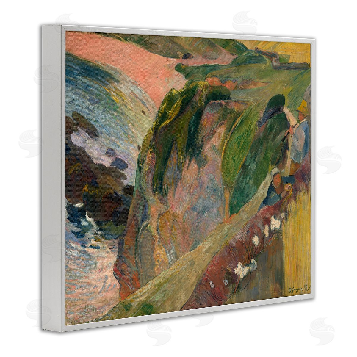 one1000paintings Classic Gauguin Above The Sea White Framed Giclee Wall Art Print