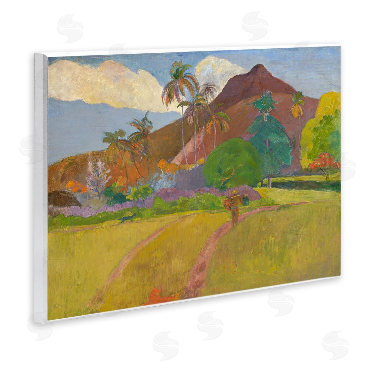 one1000paintings Classic Tahitian Landscape Wooden Wall Plaque Art Print