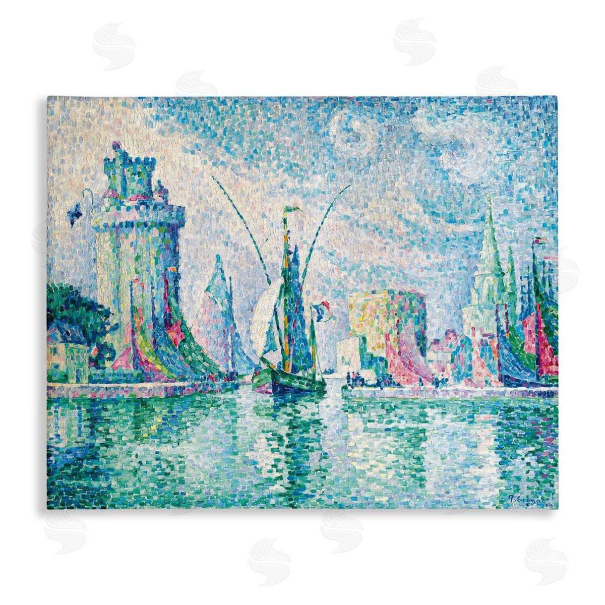 one1000paintings La Rochelle Classical Signac Canvas Wall Art Print