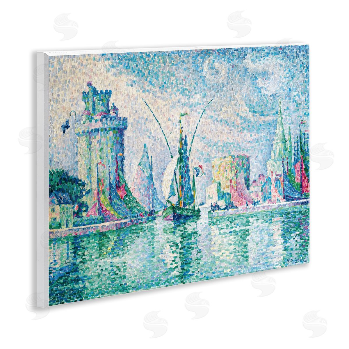 one1000paintings La Rochelle Classical Signac Wooden Wall Plaque Art Print