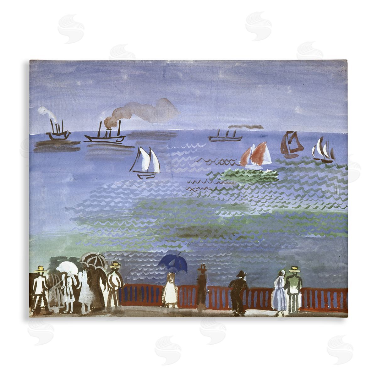 one1000paintings Classic Raoul Dufy Nautical Scene Canvas Wall Art Print