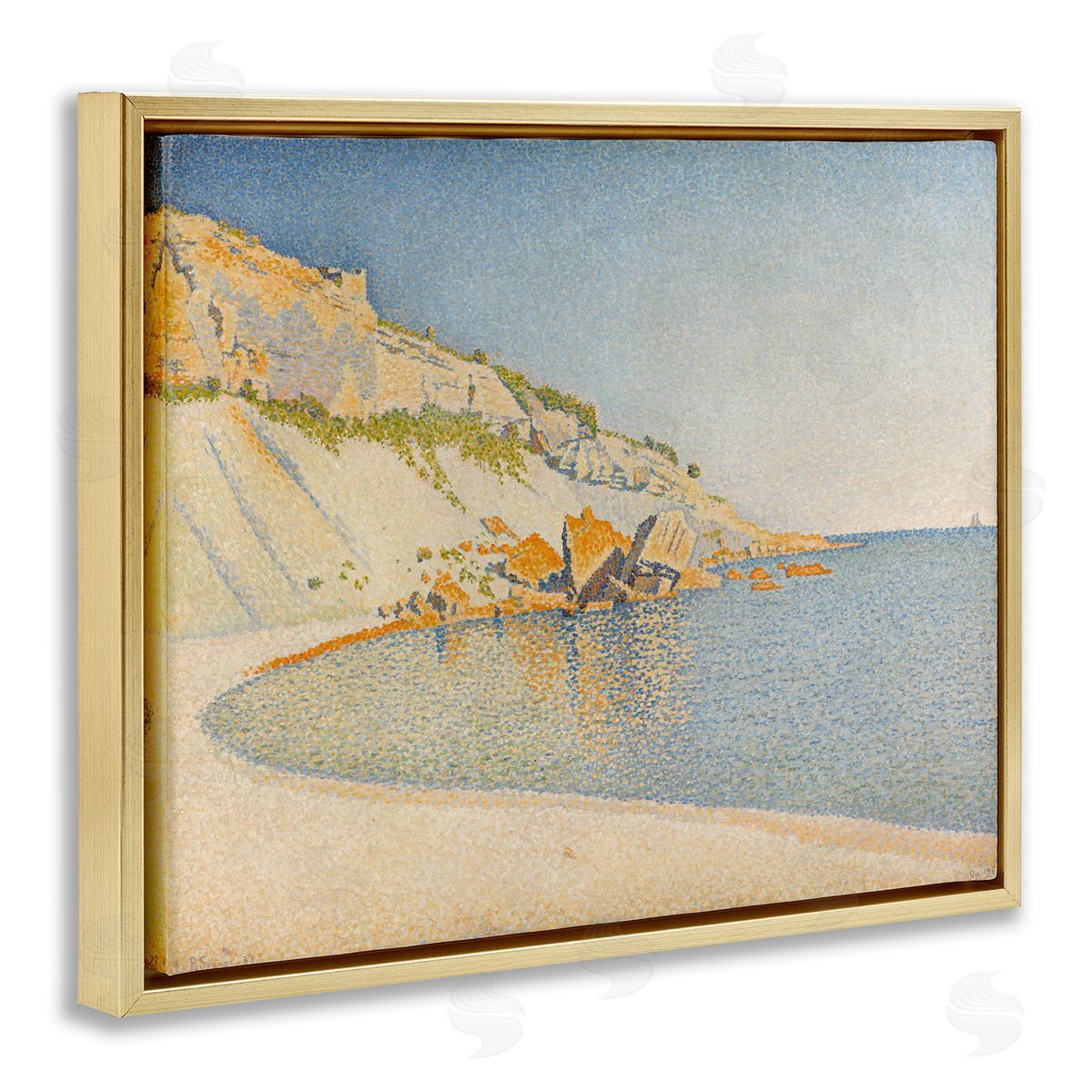 one1000paintings Classical Paul Signac Painting Gold Floating Frame Canvas Wall Art Print