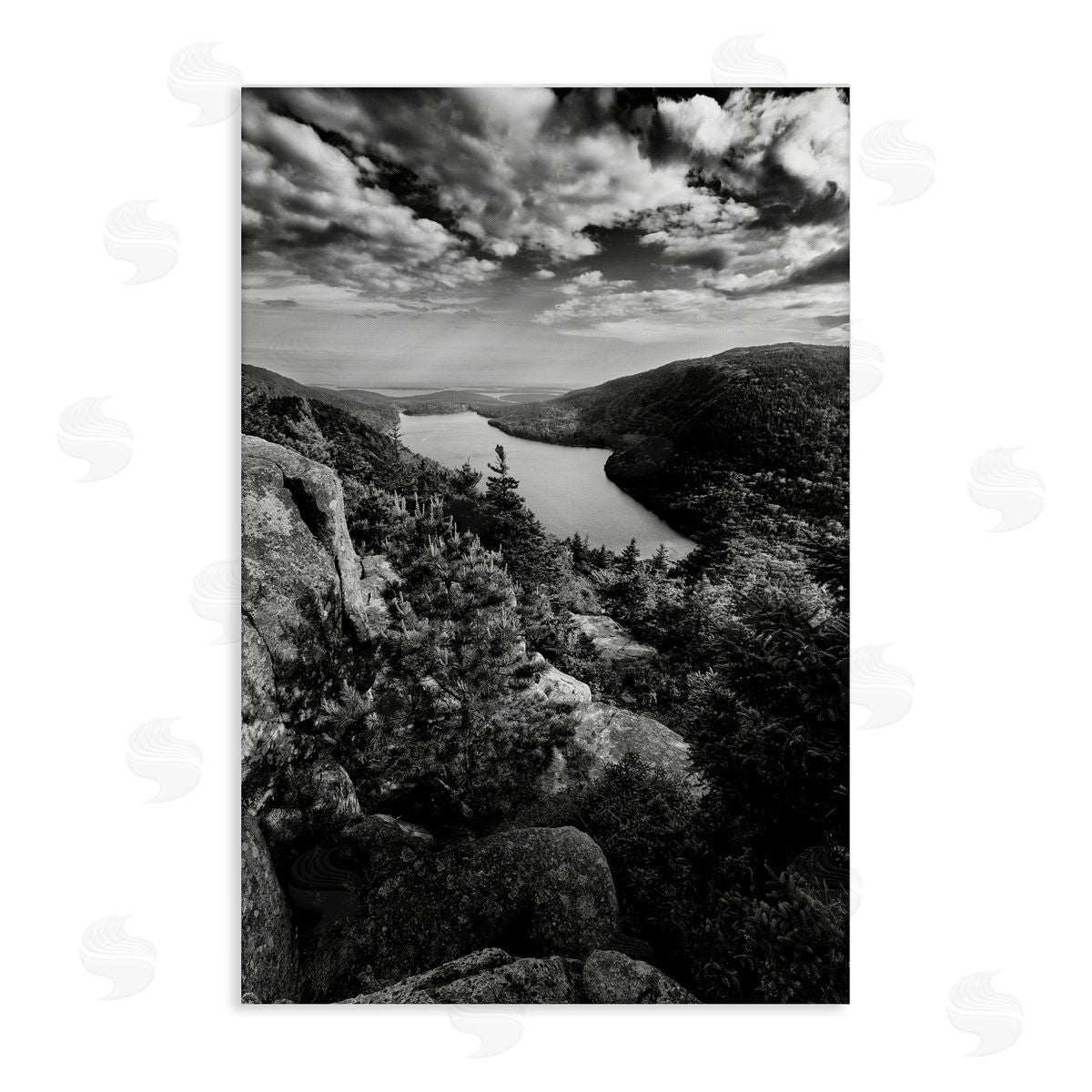 Rick Berk Looking Over Cliffs Landscape Canvas Wall Art Print