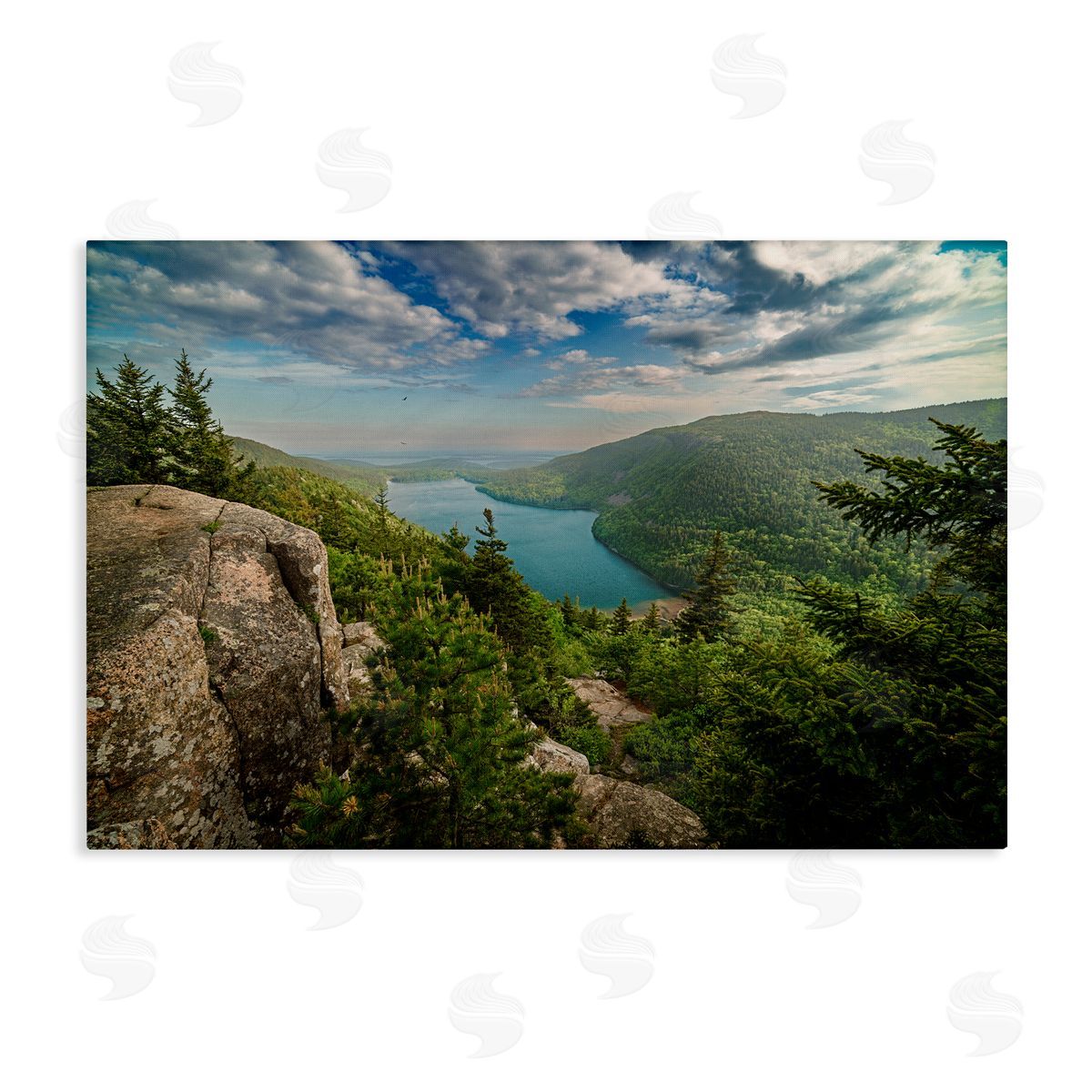 Rick Berk Lake View Over Mountains Canvas Wall Art Print