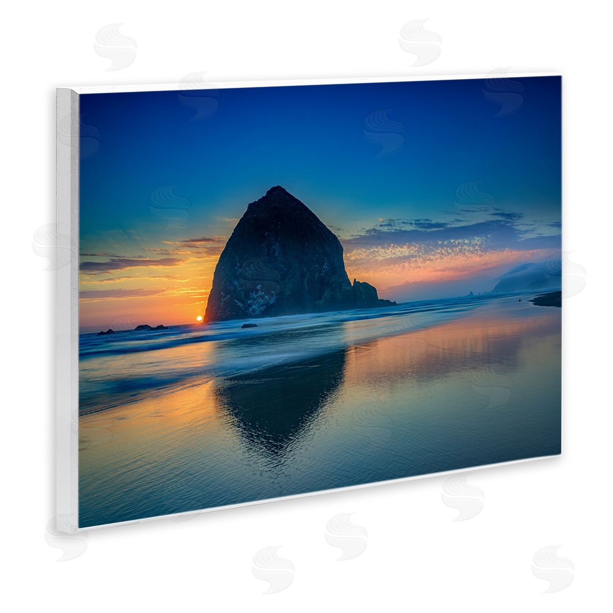 Rick Berk Deep Sunset Island View Wooden Wall Plaque Art Print