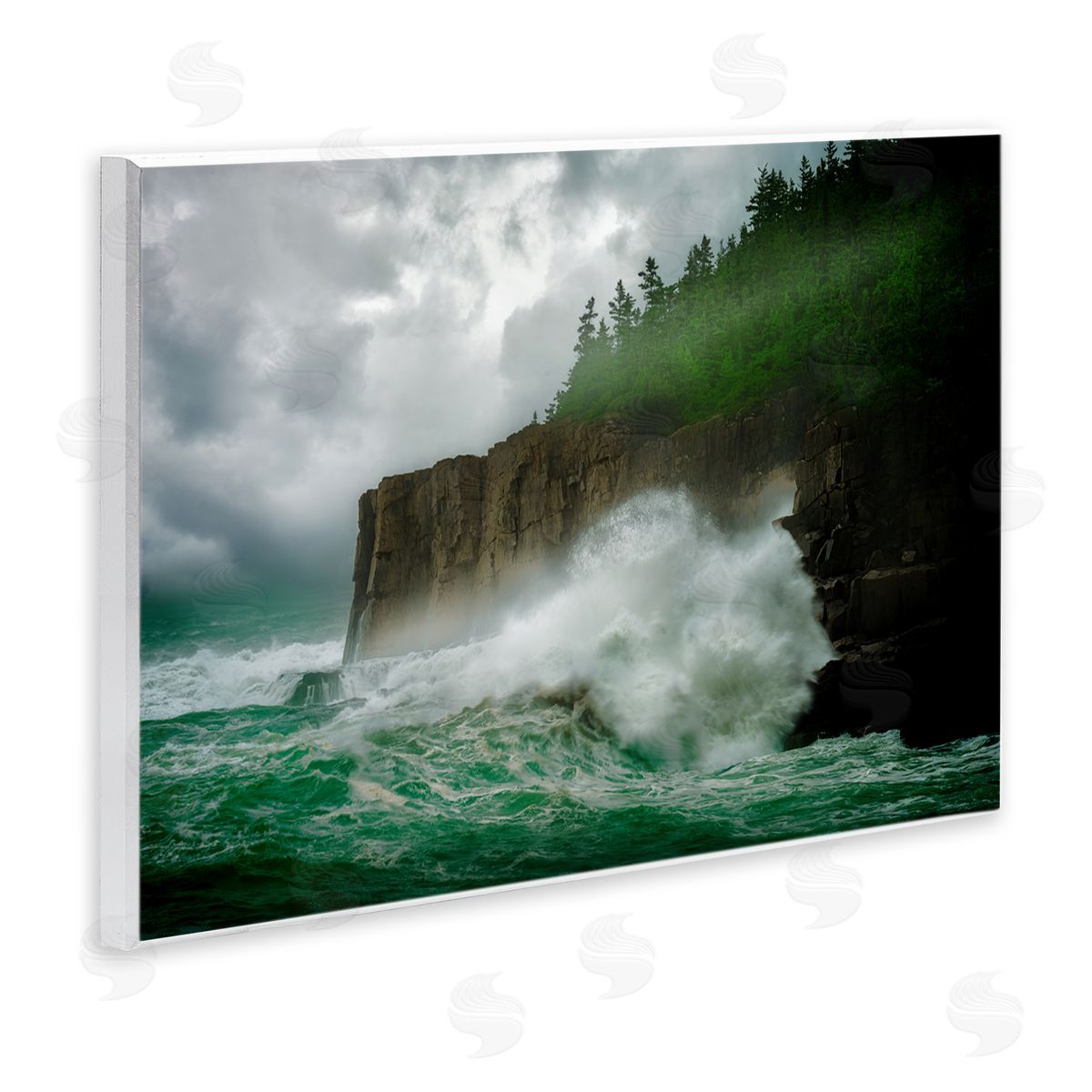 Rick Berk Rushing Water Crashing Wooden Wall Plaque Art Print