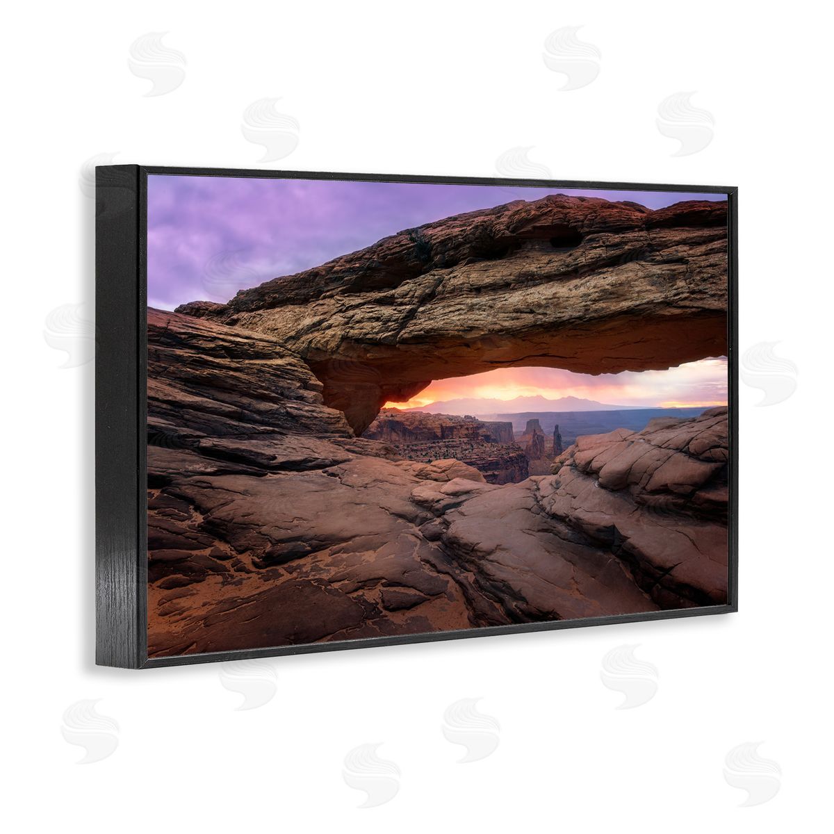 Rick Berk Natural Canyon Rock Arch Black Framed Giclee Wall Art Print