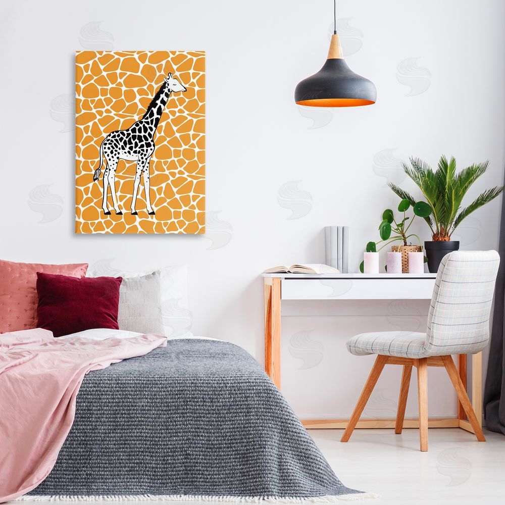Martina Pavlova Giraffe Spots Pattern Canvas Wall Art Print in Room