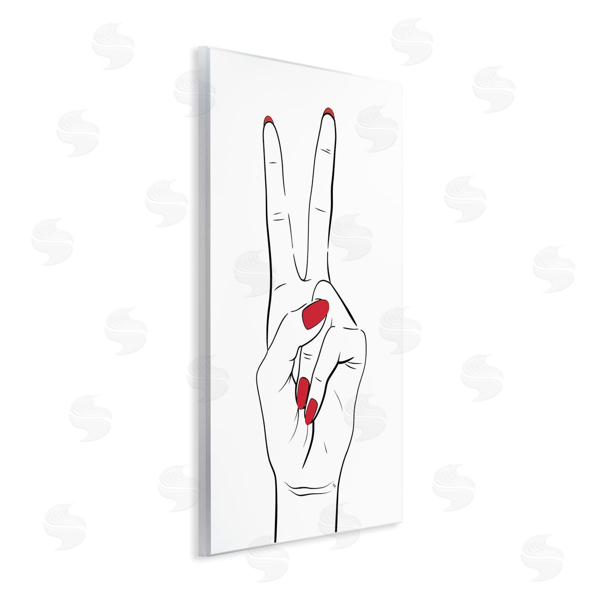 Martina Pavlova Victory Peace Sign Hand Wooden Wall Plaque Art Print