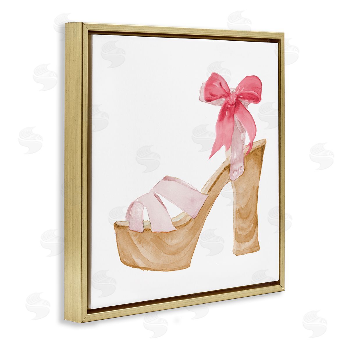 Lanie Loreth Pool Party Summer Stiletto Gold Floating Frame Canvas Wall Art Print