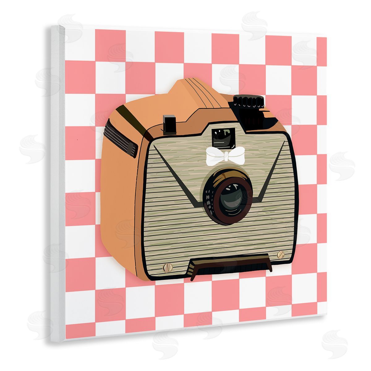 Jen Bucheli Take The Shot Retro Camera Wooden Wall Plaque Art Print