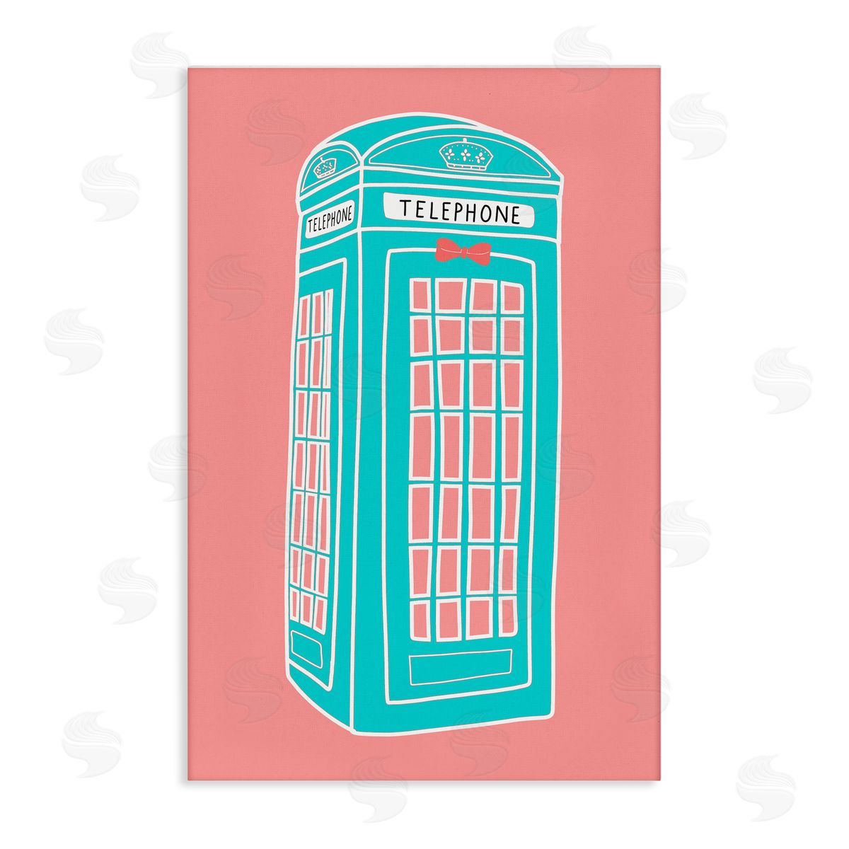 Jen Bucheli Pastel Telephone Booth Canvas Wall Art Print