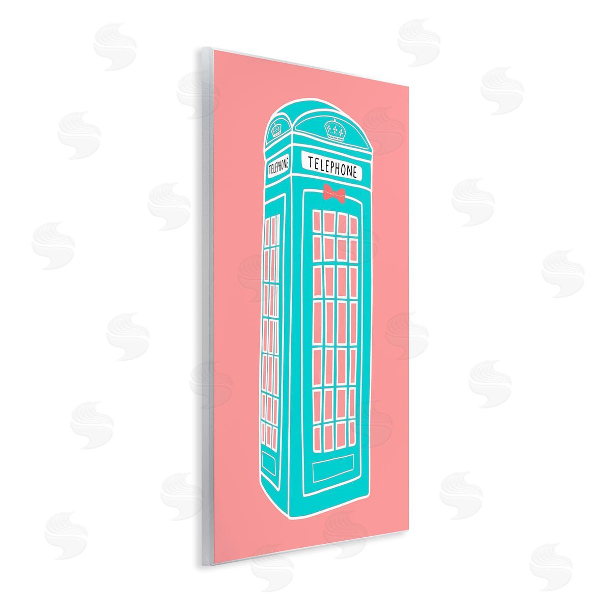 Jen Bucheli Pastel Telephone Booth Wooden Wall Plaque Art Print