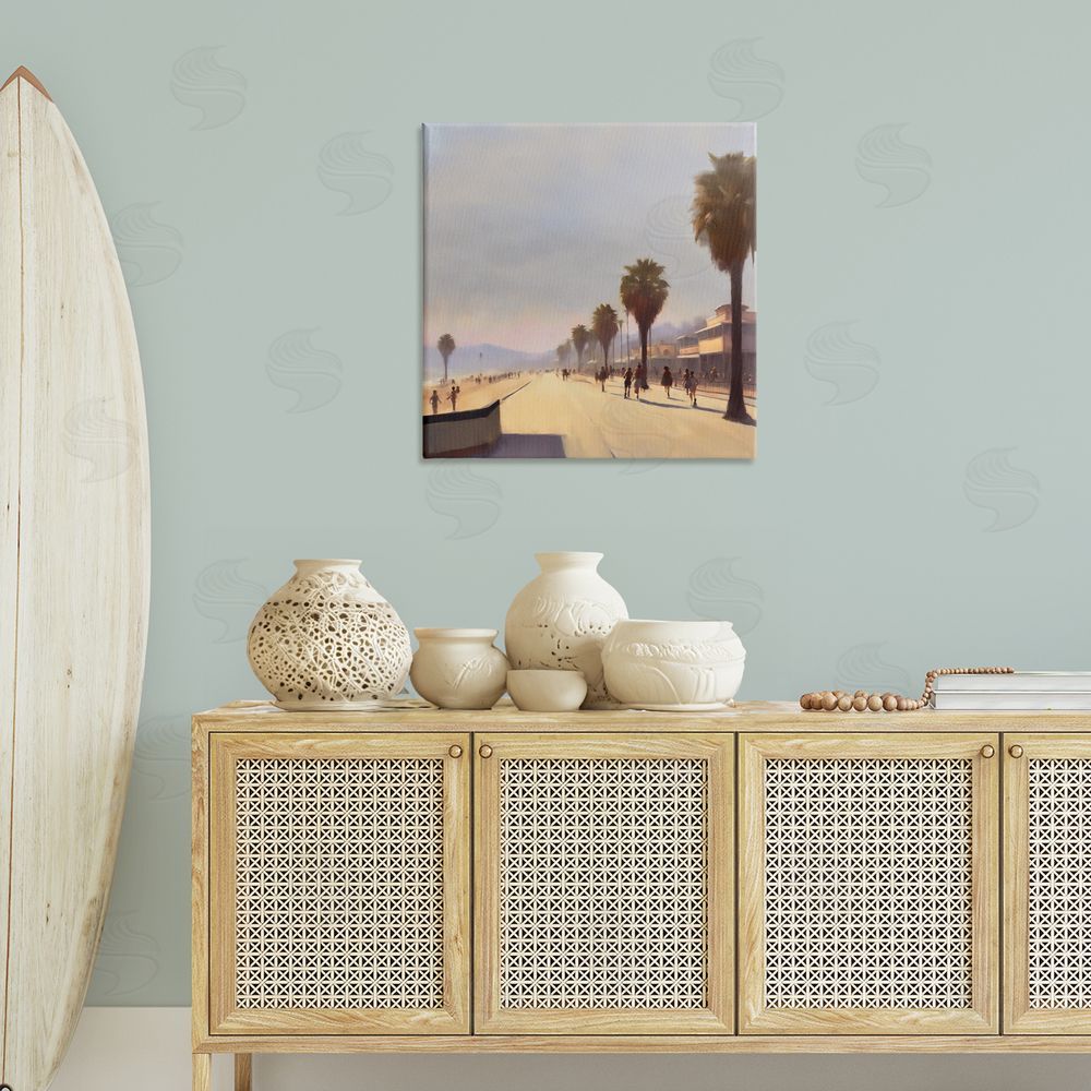 Noah Bay Palm Tree Boulevard Canvas Wall Art Print in Room