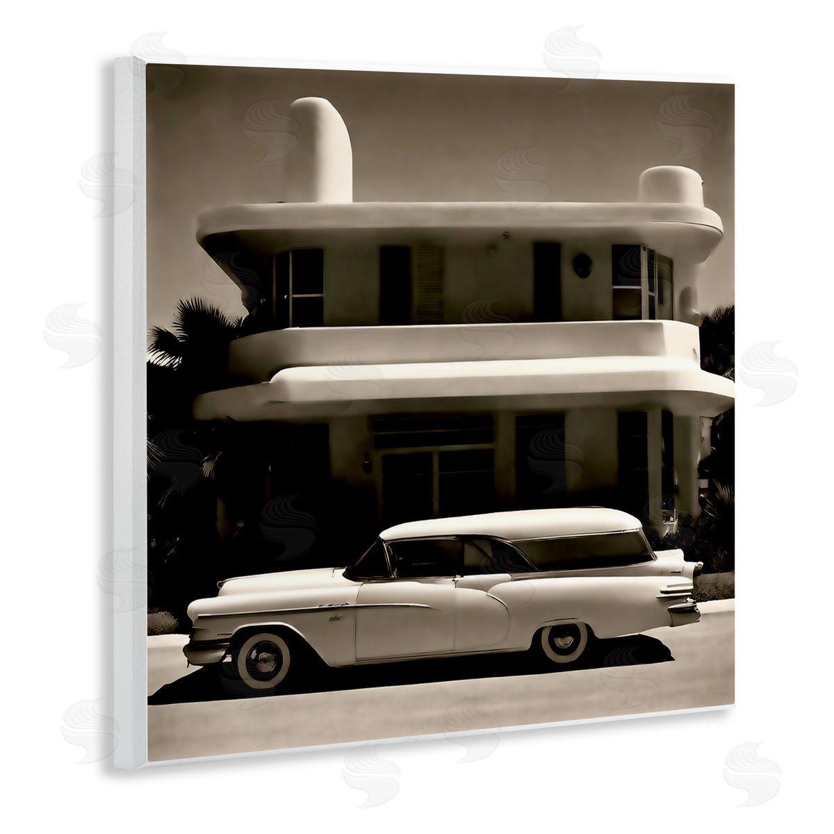Noah Bay Sleek Classic Car Wooden Wall Plaque Art Print