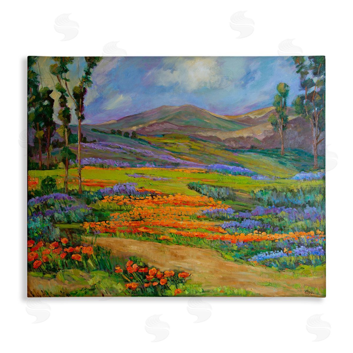 Alexi Fine Bountiful Meadow Landscape Canvas Wall Art Print