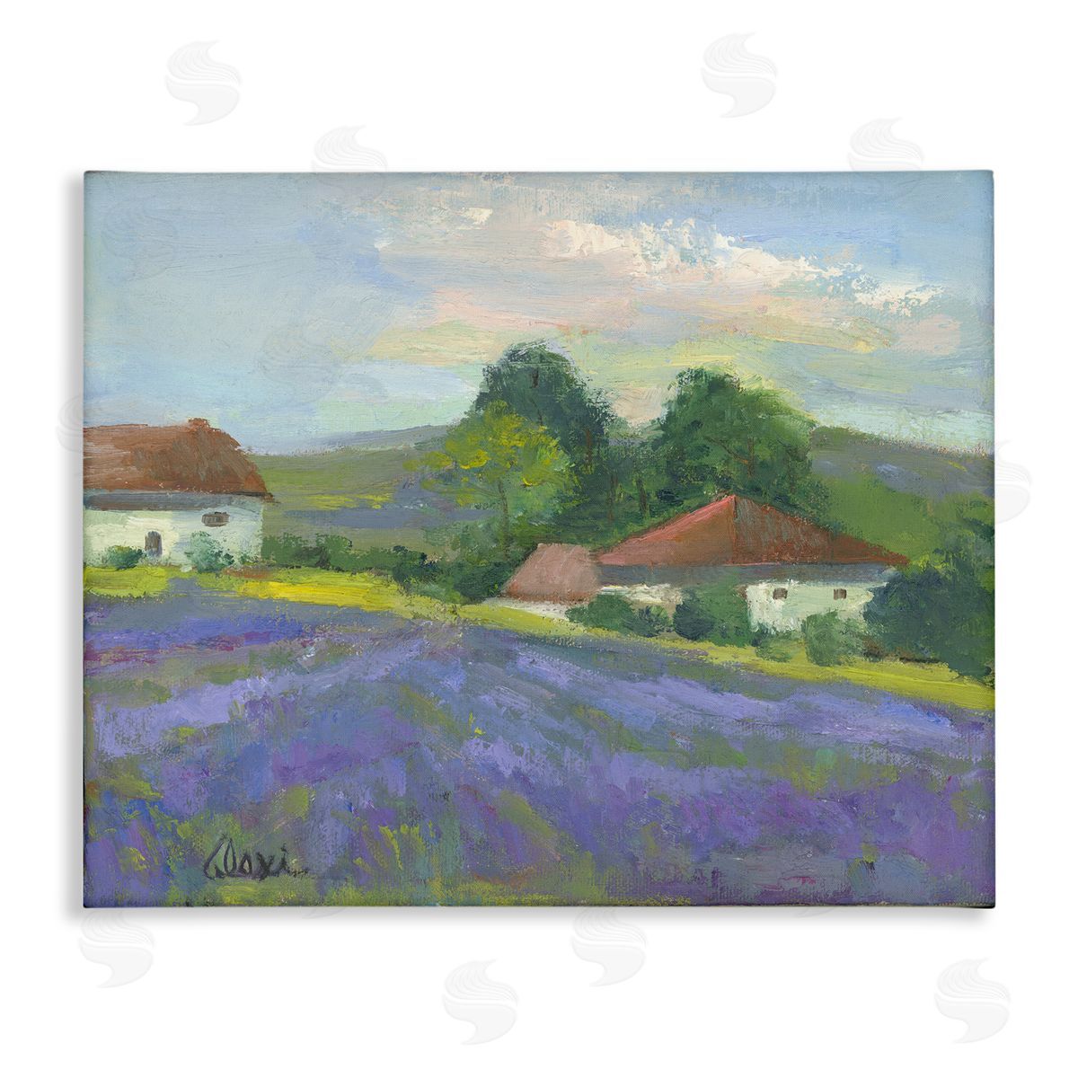 Alexi Fine Lovely Lavender Farmland Canvas Wall Art Print