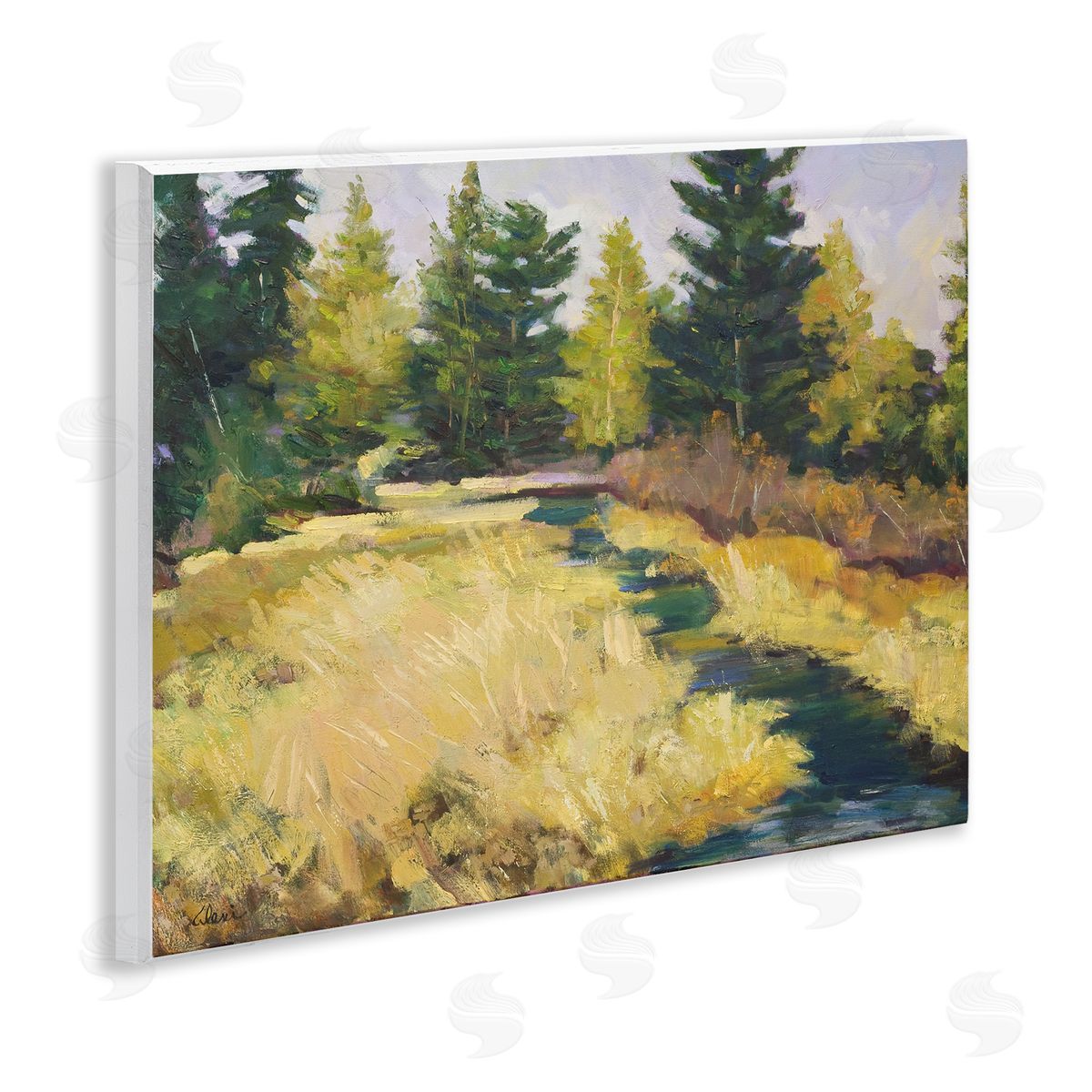 Alexi Fine Mammoth Creek Landscape Wooden Wall Plaque Art Print