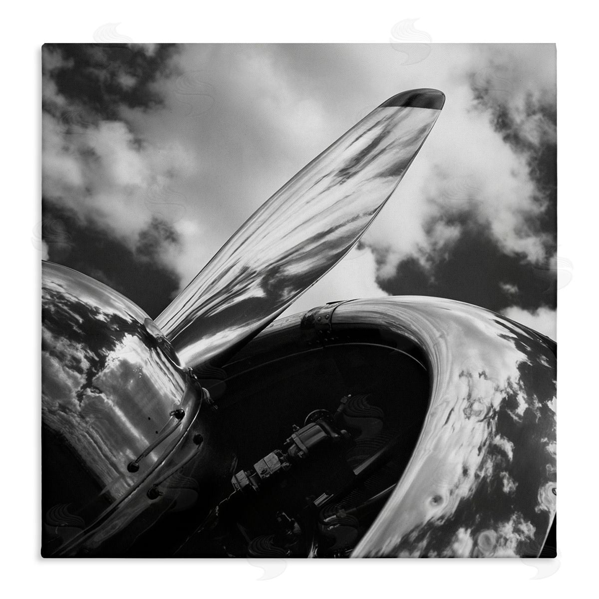Chip Forelli Propeller with Cloud Reflection Canvas Wall Art Print