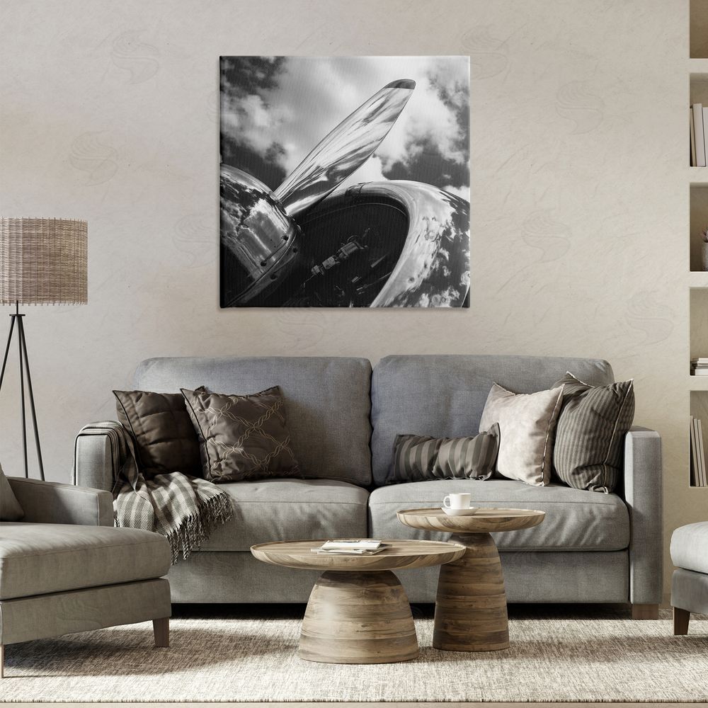 Chip Forelli Propeller with Cloud Reflection Canvas Wall Art Print in Room