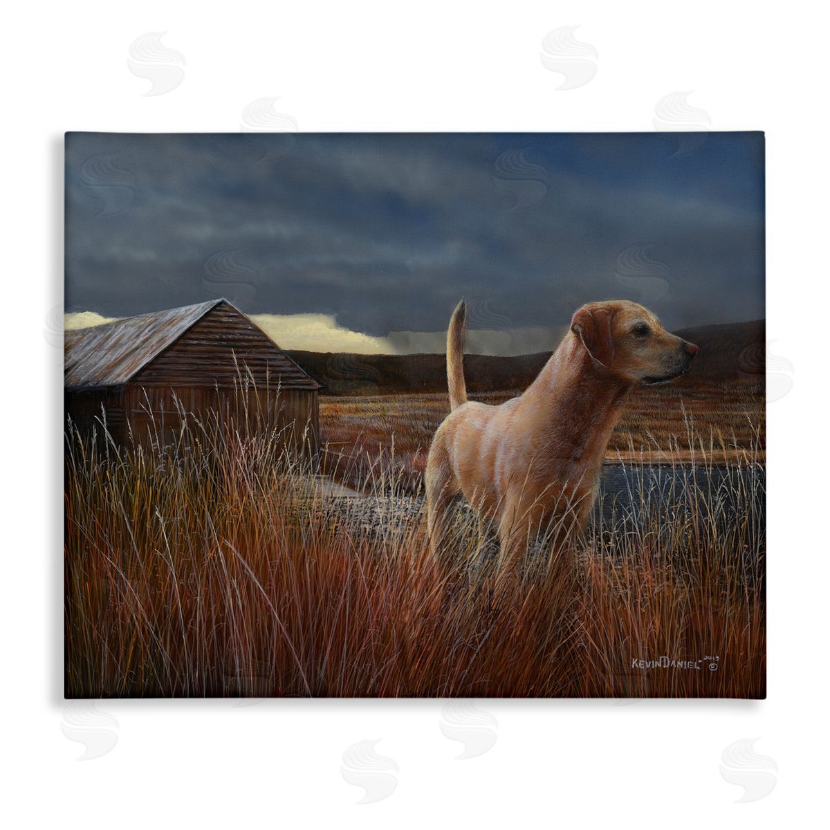 Kevin Daniel Alert Dog by Cabin Canvas Wall Art Print