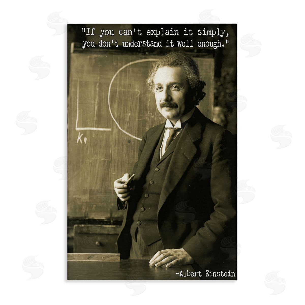 Inspiring Einstein Quote Canvas Wall Art, Home Decor by Graffi*tee Studios