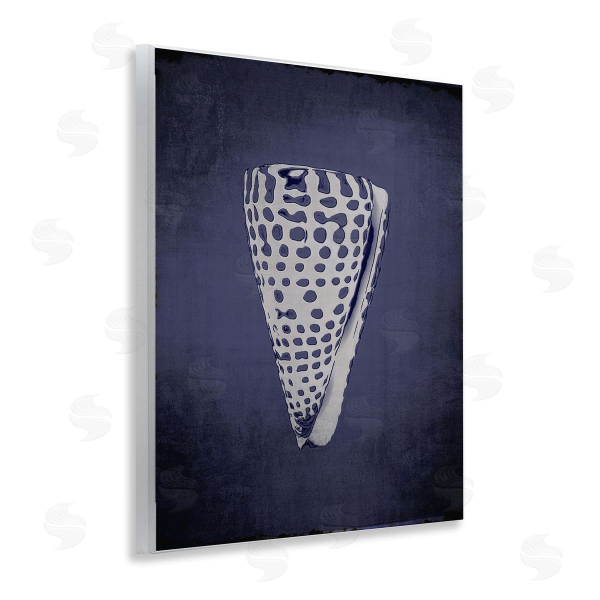 Nautical Cone Shell Wood Plaque Wall Art, Home Decor by Graffi*tee Studios