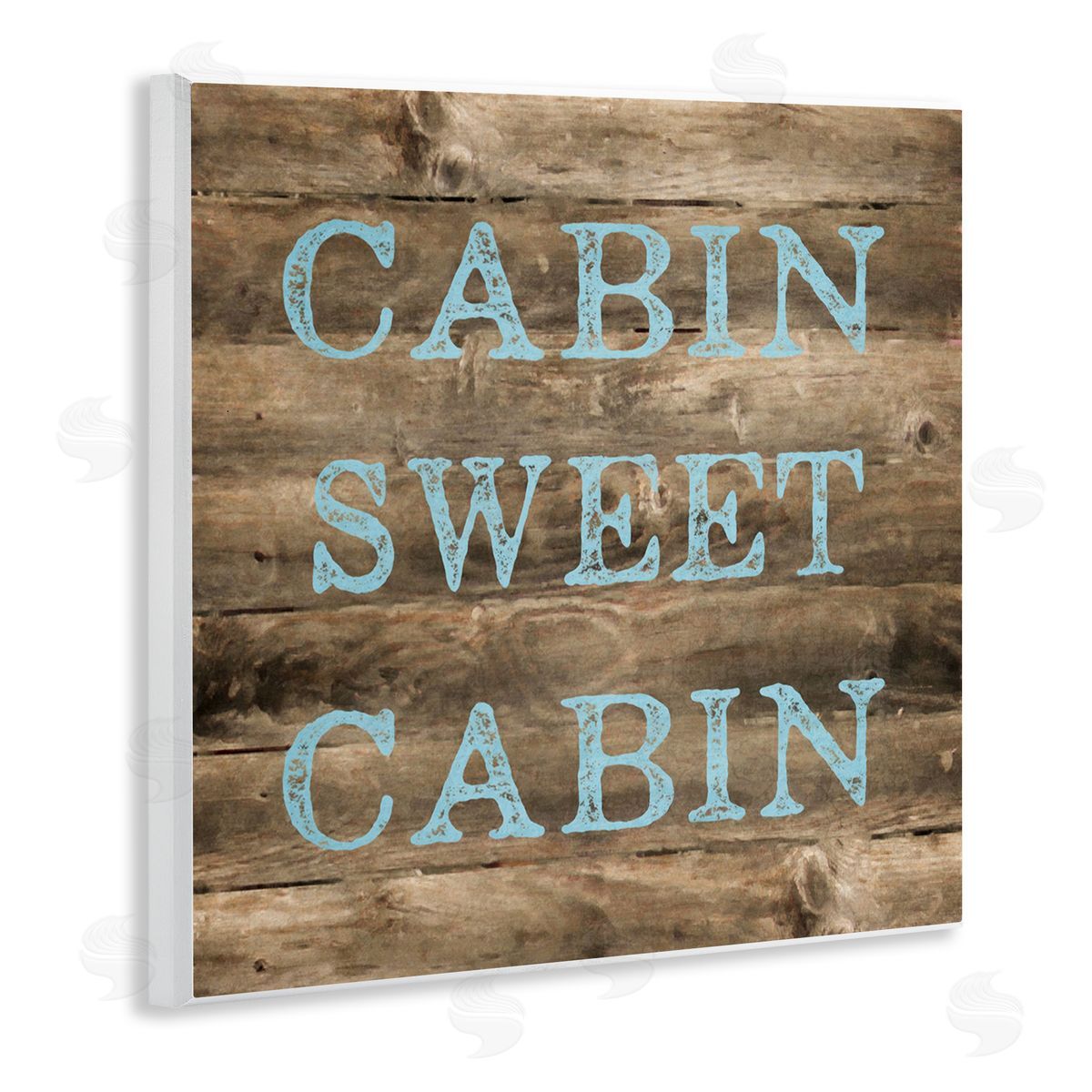Graffitee Studios Sweet Cabin Distressed Rustic Wooden Wall Plaque Art Print