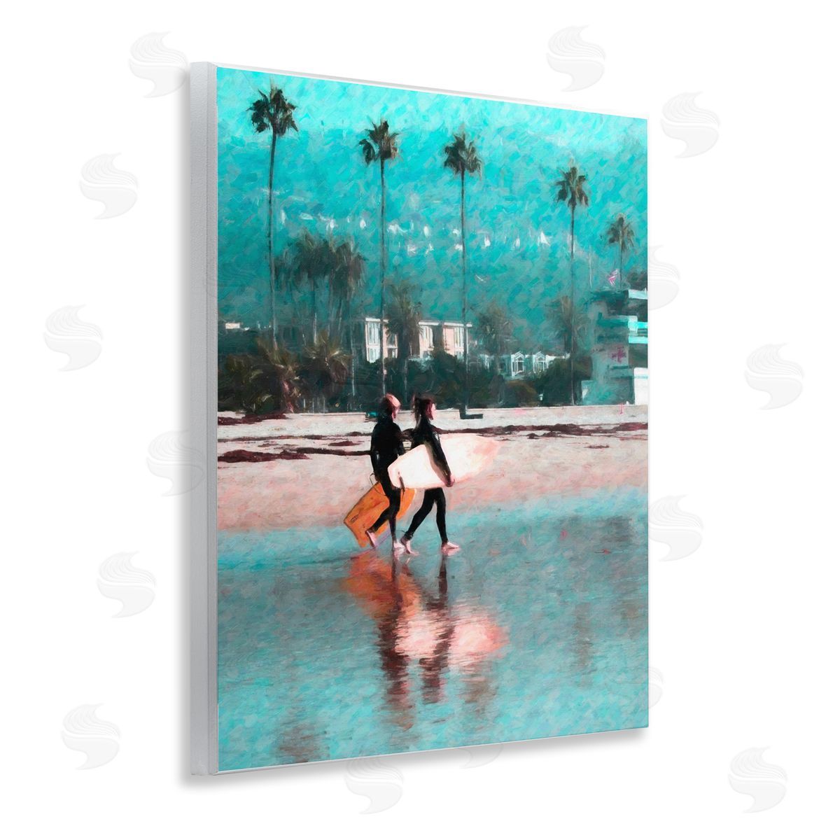 Surfers Beach Break Wood Plaque Wall Art, Home Decor by Graffi*tee Studios