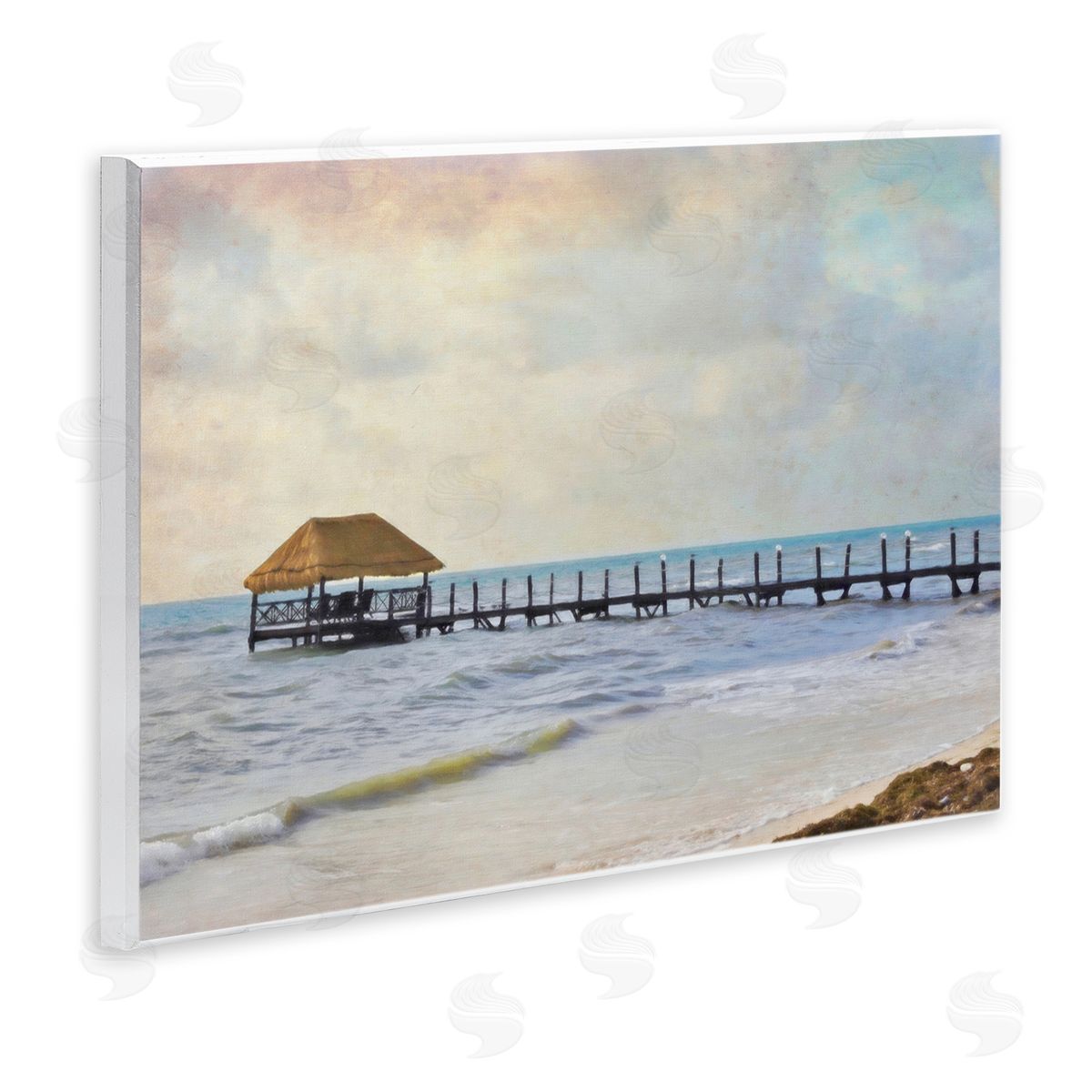 Paradise Pier Shoreline Wood Plaque Wall Art, Home Decor by Graffi*tee Studios