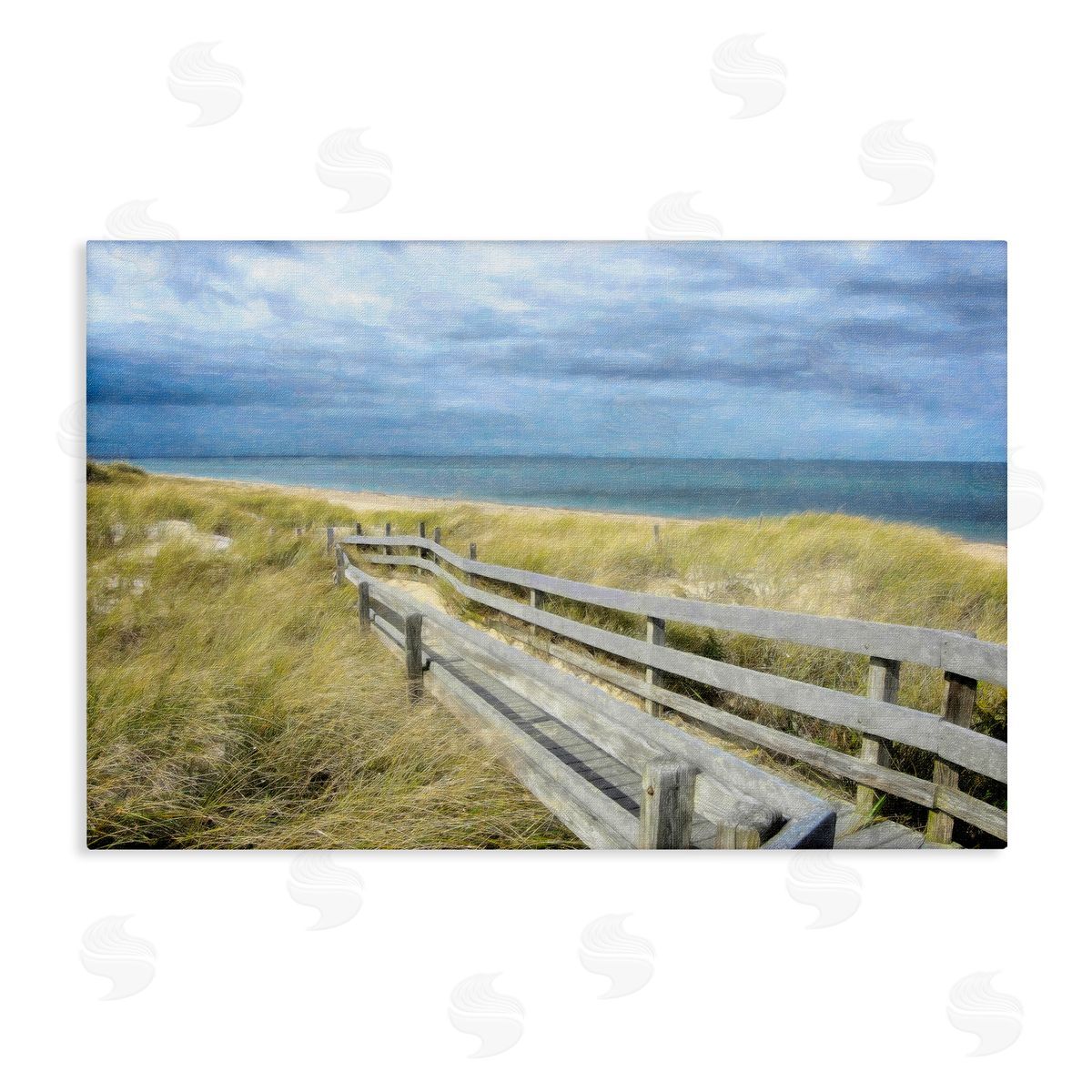 Sandy Boardwalk View Canvas Wall Art, Home Decor by Graffi*tee Studios